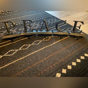 Black ‘PEACE' Letter - Stocking or Decor Hangers